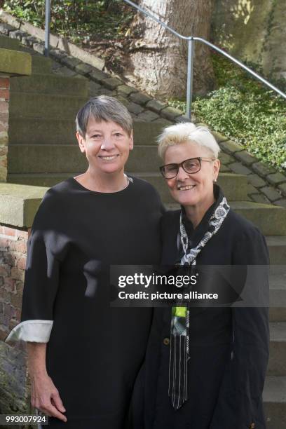 Current minister of the environment Barbara Hendricks and her partner Valérie Vauzanges can be seen together in Kleve, Germany, 30 October 2017. They...