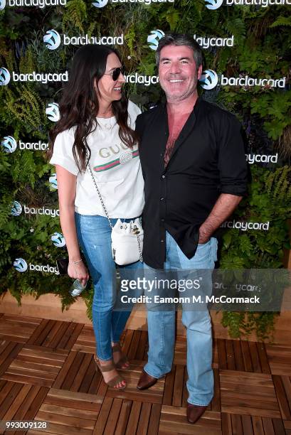 Simon Cowell and Lauren Silverman attend as Barclaycard present British Summer Time Hyde Park in Hyde Park on July 6, 2018 in London, England.