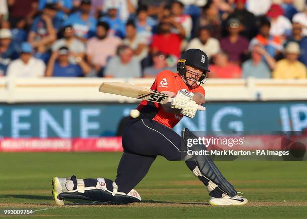 England Captain Eoin Morgan in batting action during the Vitality IT20 Series Match at The SSE SWALEC, Cardiff.