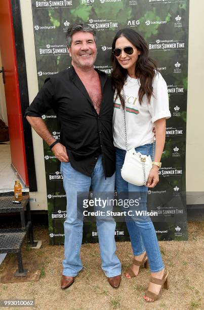 Simon Cowell and Lauren Silverman attend as Barclaycard present British Summer Time Hyde Park in Hyde Park on July 6, 2018 in London, England.