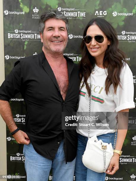 Simon Cowell and Lauren Silverman attend as Barclaycard present British Summer Time Hyde Park in Hyde Park on July 6, 2018 in London, England.