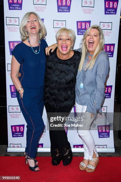 Fizz Milton, Denise Welch and Jacquie Lawrence attend a screening of 'Different For Girls' at The Curzon Mayfair on July 6, 2018 in London, England.