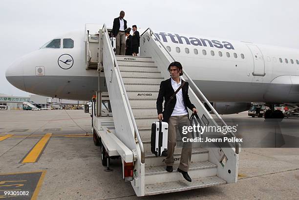 Serdar Tasci of Germany is pictured at the arrival of the German National Team at the airport on May 14, 2010 in Palermo, Italy.