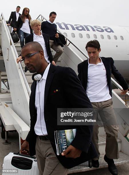 Cacau of Germany is pictured at the arrival of the German National Team at the airport on May 14, 2010 in Palermo, Italy.