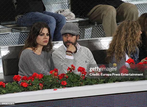 Marisa Jara and Chente Escribano attend the Mutua Madrilena Madrid Open on May 13, 2010 in Madrid, Spain.