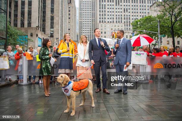 Sheinelle Jones, Savannah Guthrie, Jenna Bush Hager, Willie Geist and Craig Melvin on Thursday, June 28, 2018 --