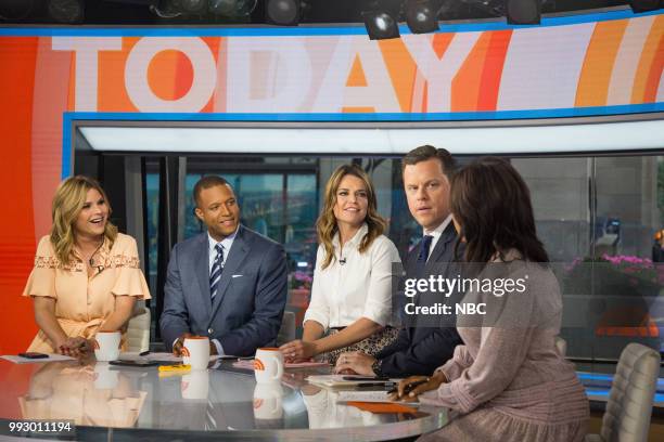 Jenna Bush Hager, Craig Melvin, Savannah Guthrie, Willie Geist and Sheinelle Jones on Thursday, June 28, 2018 --