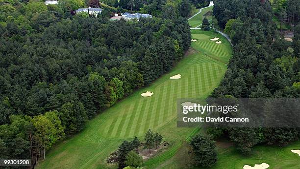 View of the par 4, 13th hole on the recently renovated West Course at the Wentworth Club venue for the 2010 BMW PGA Championship at Wentworth on May...