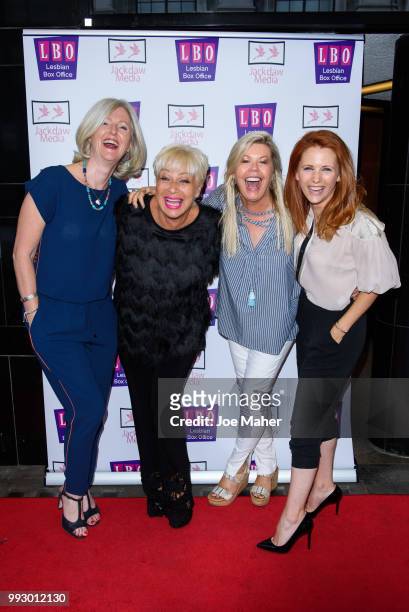 Fizz Milton, Denise Welch, Jacquie Lawrence and Victoria Broom attend a screening of 'Different For Girls' at The Curzon Mayfair on July 6, 2018 in...