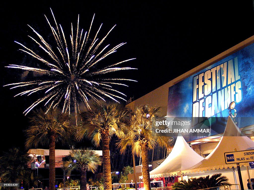 Fireworks explode over the film festival