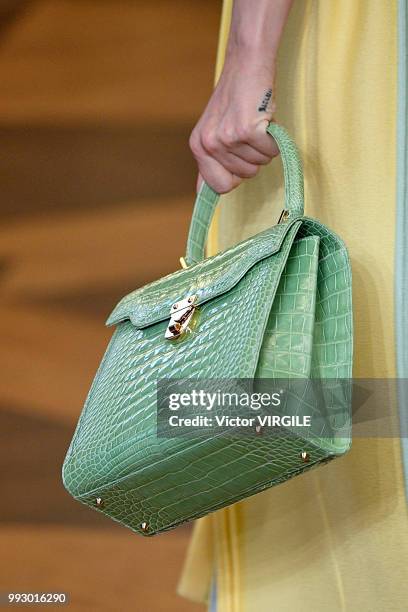 Model walks the runway during the Ulyana Sergeenko Haute Couture Fall Winter 2018/2019 fashion show as part of Paris Fashion Week on July 3, 2018 in...