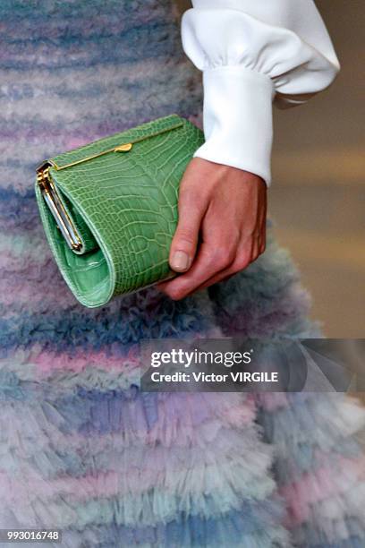 Model walks the runway during the Ulyana Sergeenko Haute Couture Fall Winter 2018/2019 fashion show as part of Paris Fashion Week on July 3, 2018 in...