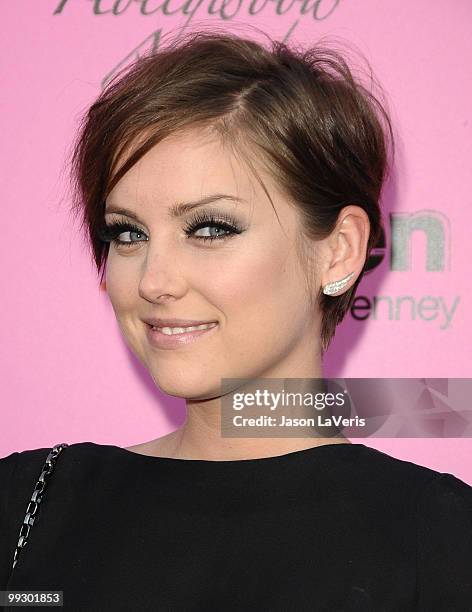 Actress Jessica Stroup attends the 12th annual Young Hollywood Awards at The Wilshire Ebell Theatre on May 13, 2010 in Los Angeles, California.