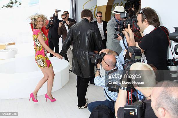 Liam Gallagher and Nicole Appleton attend "The Longest Cocktail Party" Photocall at the Terrazza Martini during the 63rd Annual Cannes Film Festival...