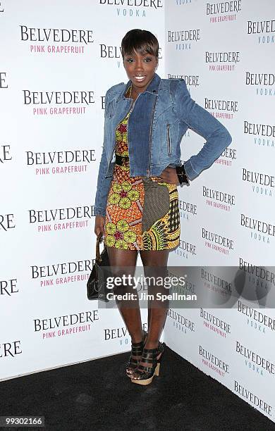 Singer Estelle attends the Belvedere Pink Grapefruit launch party at The Belvedere Pink Grapefruit Pop-Up on May 13, 2010 in New York City.