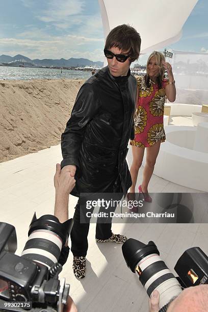 Singer Liam Gallagher and wife Nicole Appleton attend 'The Longest Cocktail Party ' Photo Call held at the Terraza Martini during the 63rd Annual...