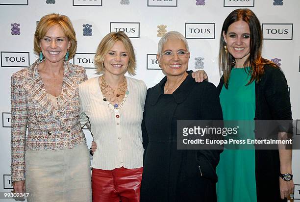 Ana Rodriguez, Eugenia Martinez de Irujo and Rosa Tous attends the presentation of the new Tous jewelry collection by Eugenia Martinez de Irujo on...