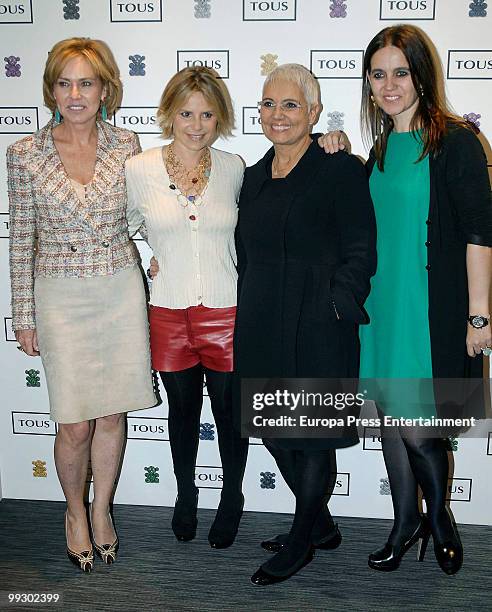 Ana Rodriguez, Eugenia Martinez de Irujo and Rosa Tous attends the presentation of the new Tous jewelry collection by Eugenia Martinez de Irujo on...