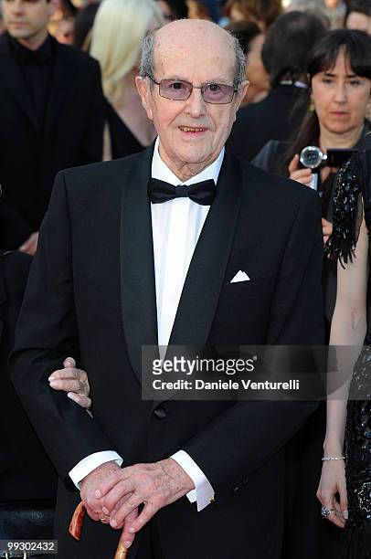 Director Manoel de Oliveira attends the Premiere of 'On Tour' at the Palais des Festivals during the 63rd Annual International Cannes Film Festival...
