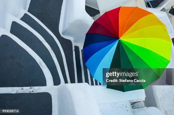 kyklades rainbow - kyklades stockfoto's en -beelden