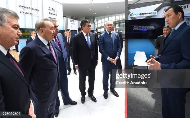 President of Kazakhstan, Nursultan Nazarbayev , President of Kyrgyzstan, Sooronbay Ceenbekov , President of Uzbekistan Shavkat Mirziyoyev and...