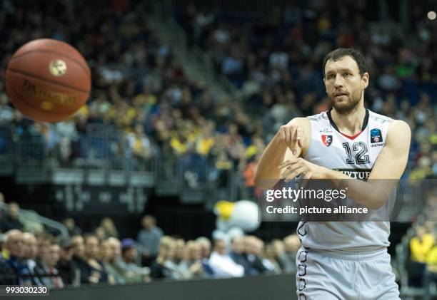 Vilnius' Loukas Mavrokefalidis in action during the Eurocup basketball match between ALBA Berlin and Lietuvos Rytas Vilnius in Berlin, Germany, 01...