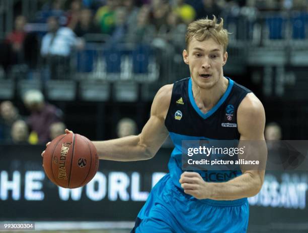 Alba's Niels Giffey in action during the Eurocup basketball match between ALBA Berlin and Lietuvos Rytas Vilnius in Berlin, Germany, 01 November...