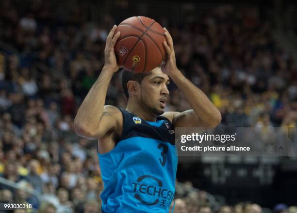 Alba's Peyton Siva throwing the ball during the Eurocup basketball match between ALBA Berlin and Lietuvos Rytas Vilnius in Berlin, Germany, 01...