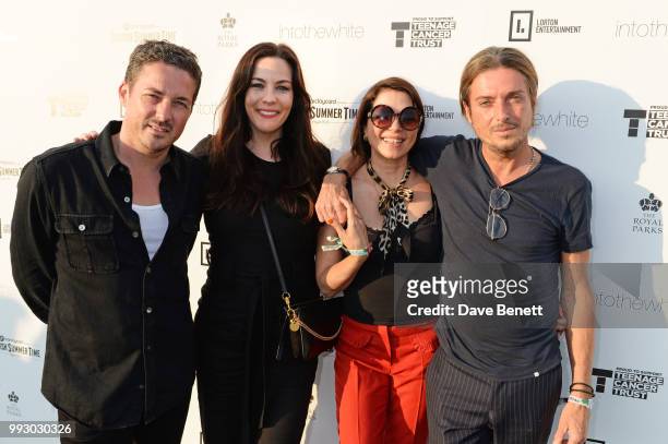 Dave Gardner, Liv Tyler, Sadie Frost and Darren Strowger attend the London launch of intothewhite, Darren Strowger's ambitious new tech platform...