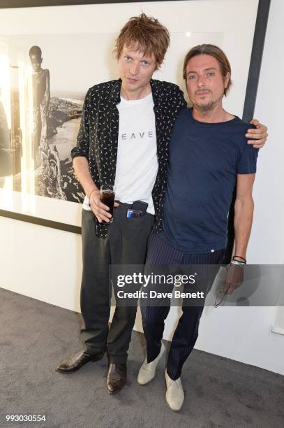 Count Nikolai von Bismarck and Darren Strowger attend the London launch of intothewhite, Darren Strowger's ambitious new tech platform raising money...