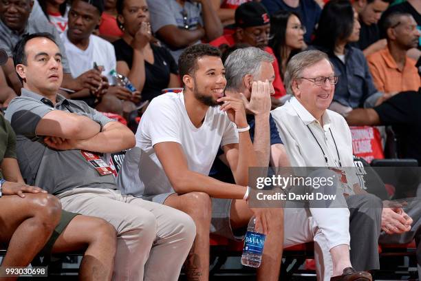 Michael Carter-Williams attends the game between the Houston Rockets and the Indiana Pacers during the 2018 Las Vegas Summer League on July 6, 2018...