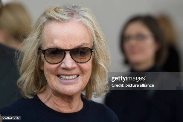 Designer Jil Sander arriving to the exhibition "Jil Sander" in the Museum für Angewandte Kunst in Frankfurt am Main, Germany, 02 November 2017....