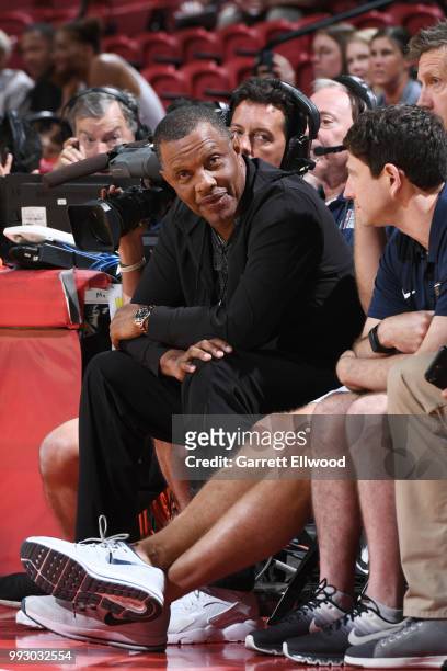 Head Coach Alvin Gentry of the New Orleans Pelicans enjoys the 2018 Las Vegas Summer League game between the Toronto Raptors and New Orleans Pelicans...