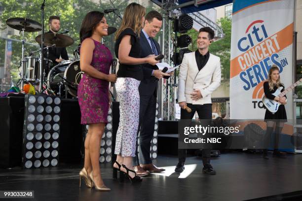 Sheinelle Jones, Brendon Urie, Jenna Bush Hager, Willie geist of Panic! At the Disco on Friday, June 29, 2018 --