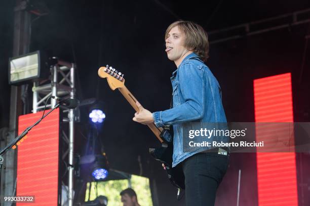 Murray Macleod of The Xcerts perform on stage during TRNSMT Festival Day 4 at Glasgow Green on July 6, 2018 in Glasgow, Scotland.