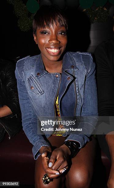 Singer Estelle attends the official after party for the Rainforest Funds Concert at Greenhouse on May 13, 2010 in New York City.