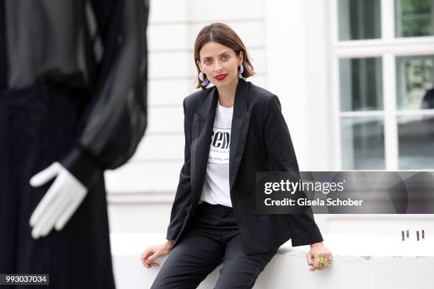 Eva Padberg during the Strenesse presentation as part of Der Berliner Salon Spring/Summer 2019 at Kronprinzenpalais on July 6, 2018 in Berlin,...