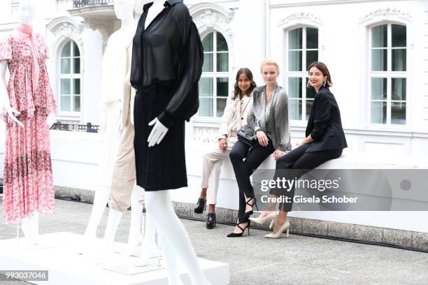 Rabea Schif, Franziska Knuppe and Eva Padberg during the Strenesse presentation as part of Der Berliner Salon Spring/Summer 2019 at Kronprinzenpalais...