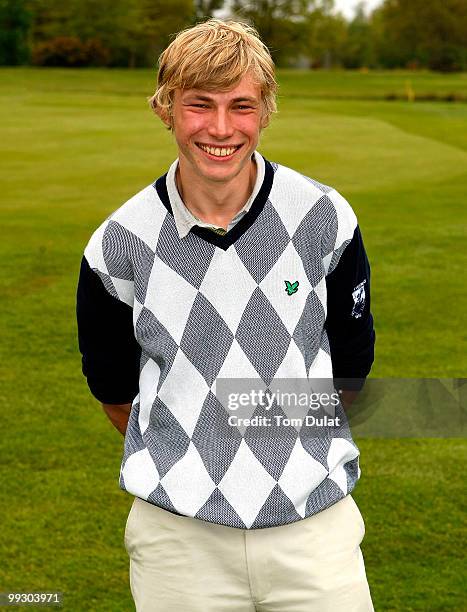 Amateur James Beardwell of Stock Brook Manor poses for photographs after winning the the Virgin Atlantic PGA National Pro-Am Championship Regional...