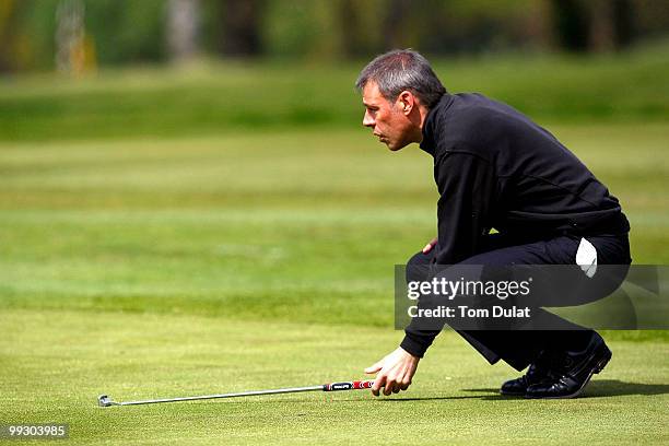 Danny Head of Dunstable Downs lines up his shot during the Virgin Atlantic PGA National Pro-Am Championship Regional Qualifier at Old Ford Manor Golf...