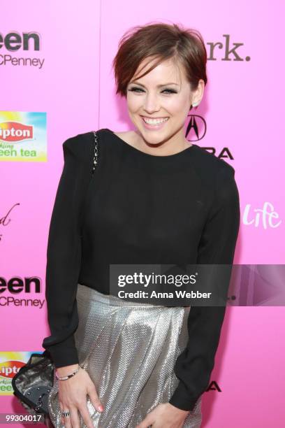 Actress Jessica Stroup wears Simon G Jewelry at the 2010 Hollywood Life Young Hollywood Awards on May 13, 2010 in Los Angeles, California.