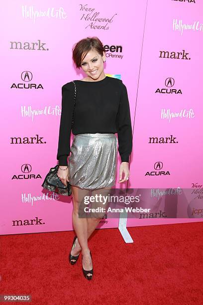 Actress Jessica Stroup wears Simon G Jewelry at the 2010 Hollywood Life Young Hollywood Awards on May 13, 2010 in Los Angeles, California.