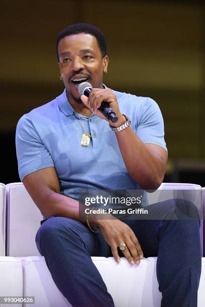 Russell Hornsby speaks onstage during the 2018 Essence Festival presented by Coca-Cola at Ernest N. Morial Convention Center on July 6, 2018 in New...