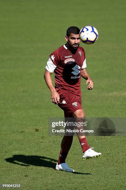 Tomas Rincon in action during Torino FC first training of the season 2018-2019.