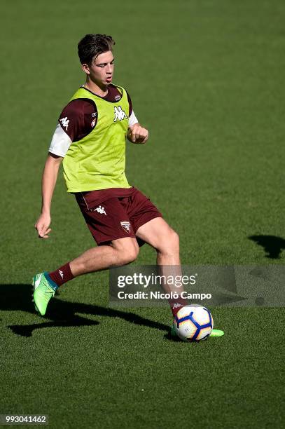 Charlie Rowan in action during Torino FC first training of the season 2018-2019.