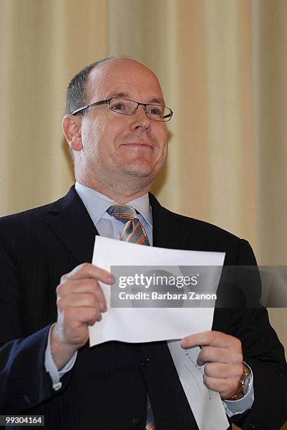 President of the CIESM, Prince Albert II of Monaco attends the final day of the 39th International Congress of Mediterranean Science Commission on...