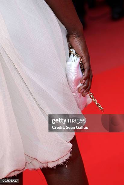 Aissa Maiga attends the "Wall Street: Money Never Sleeps" Premiere at the Palais des Festivals during the 63rd Annual Cannes Film Festival on May 14,...