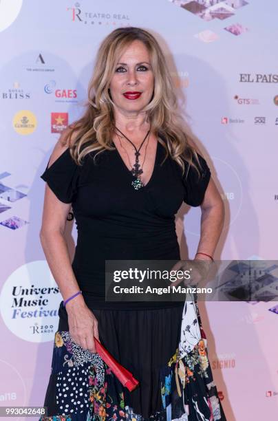 Miriam Diaz Aroca attends Miguel Rios concert on July 6, 2018 in Madrid, Spain.