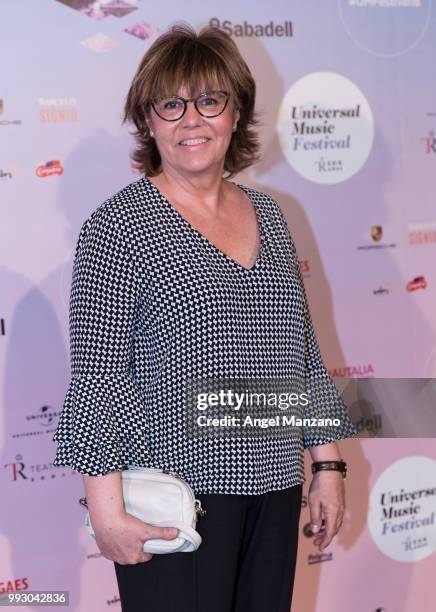 Maria Escario attends Miguel Rios concert on July 6, 2018 in Madrid, Spain.