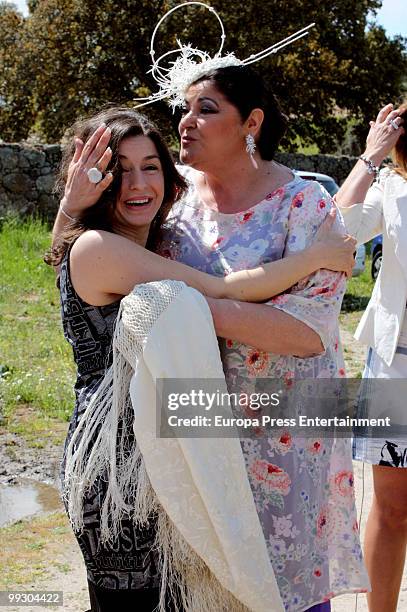 Juanita Reina attends the wedding of the Spanish singer Lolita and the Cuban actor Pablo Duran on May 14, 2010 in Madrid, Spain.